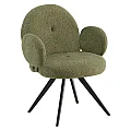 Otočná stolička, zelená/čierna, VASALA