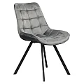 Jídelní židle, tmavě šedá Velvet látka/ černá, SAMIRA