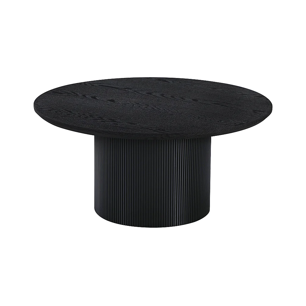 Konferenční stolek, černá, průměr 80 cm, MAHIR TYP 2