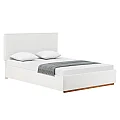 Postel s roštem a úložným prostorem, 160x200, bílá, NUVOLA