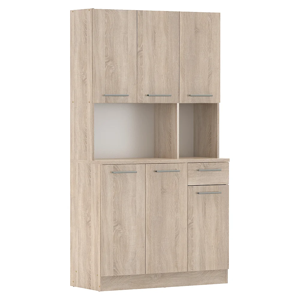 Šestidveřový kredenc, dub sonoma, PELION NEW