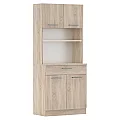 Čtyřdveřový kredenc, dub sonoma, DOMIS NEW