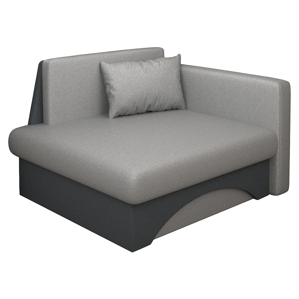 Rozkládací křeslo, šedá/tmavě šedá, pravá, KUBOŠ NEW