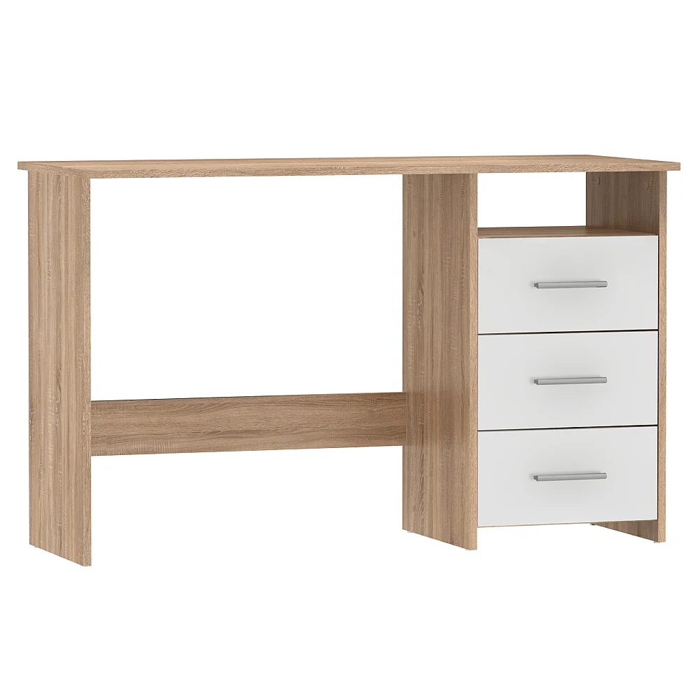 PC stůl, dub sonoma/bílá, LARISTOTE NEW