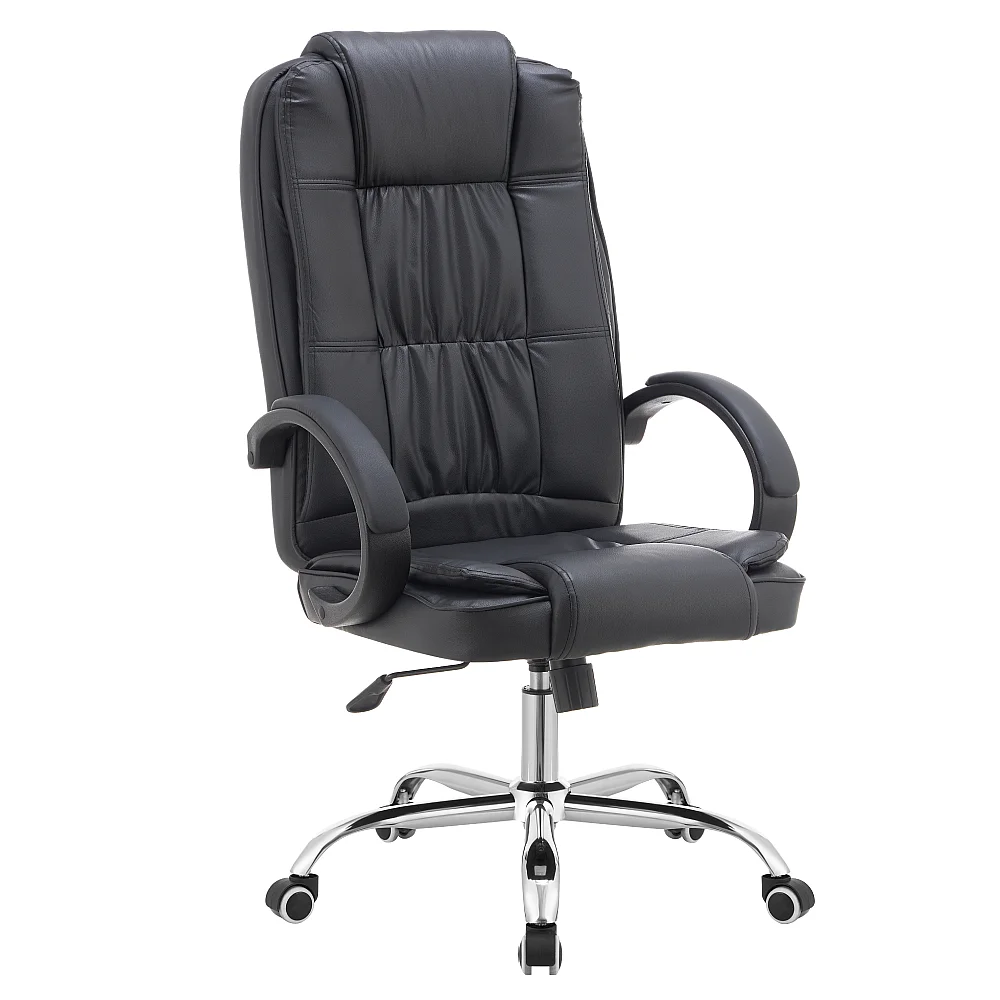 Kancelářské křeslo, černá ekokůže, MADOX NEW