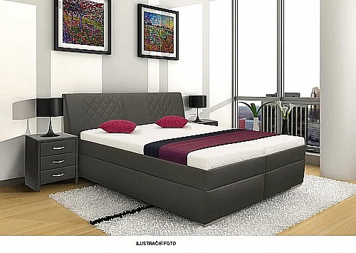 Postel SABA 2 160cm, s roštem a s úložným prostorem  Whisper 19