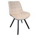 Jídelní židle, béžová Velvet látka/ černá, SAMIRA
