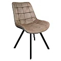 Jídelní židle, šedohnědá Taupe Velvet látka/černá, SAMIRA
