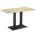 Jídelní bistro stůl, dub sonoma/černá, 120x60 cm, RINALDO TYP 2
