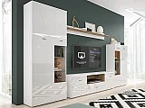 Obývací stěna LUMIA bílá/dub wotan