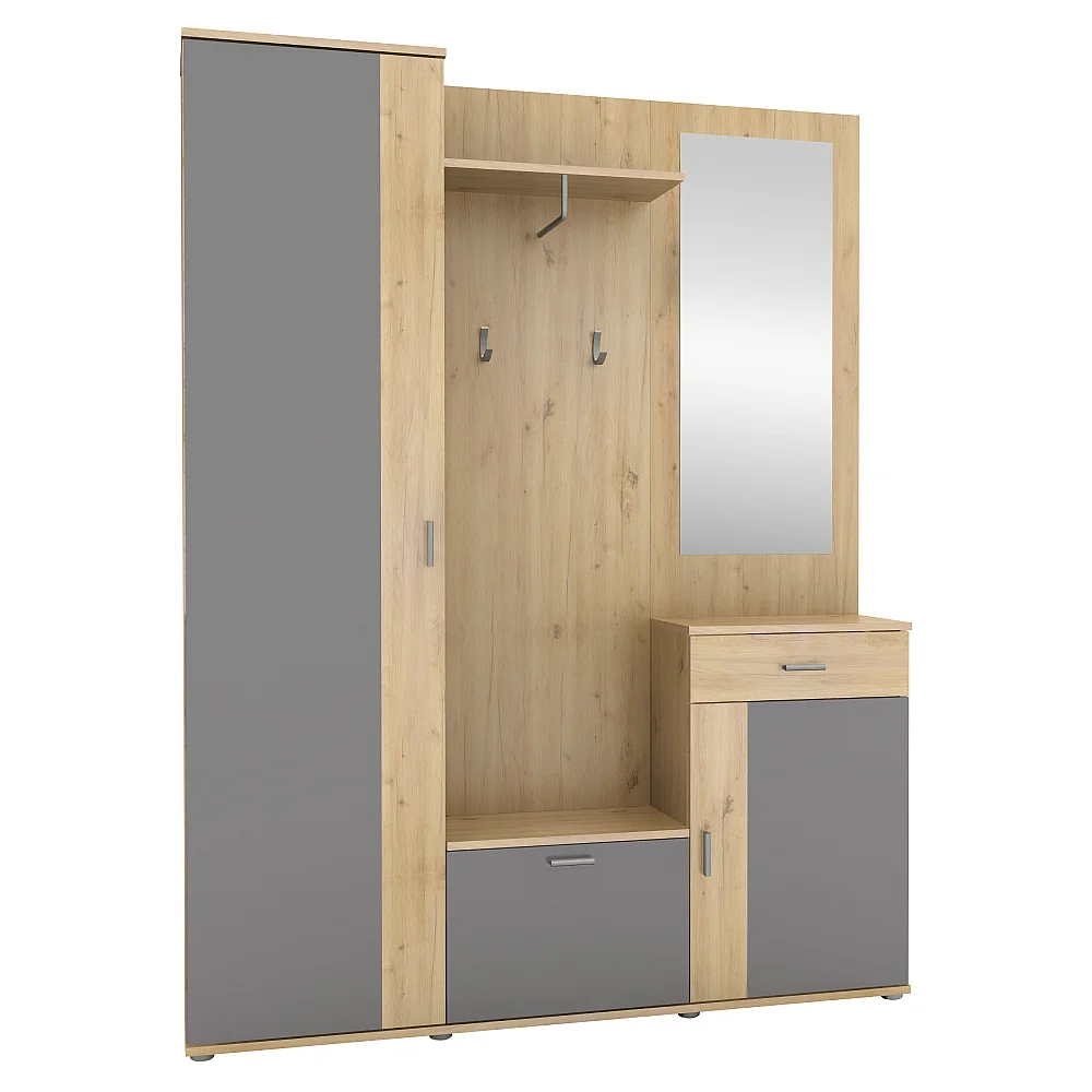 Předsíň, dub artisan/grafit, AMALIA