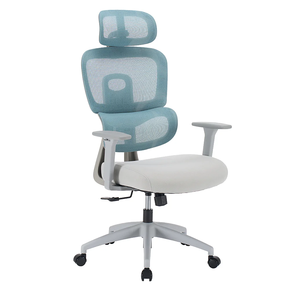 Kancelářské křeslo, neomint/světle šedá/šedá, ERMEN