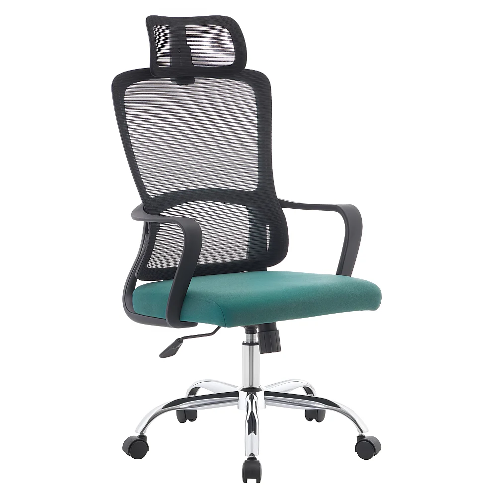 Kancelářské křeslo, černá/zelená/chrom, RANDY