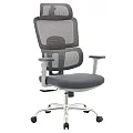 Kancelářské křeslo, šedá/chrom, BYRON