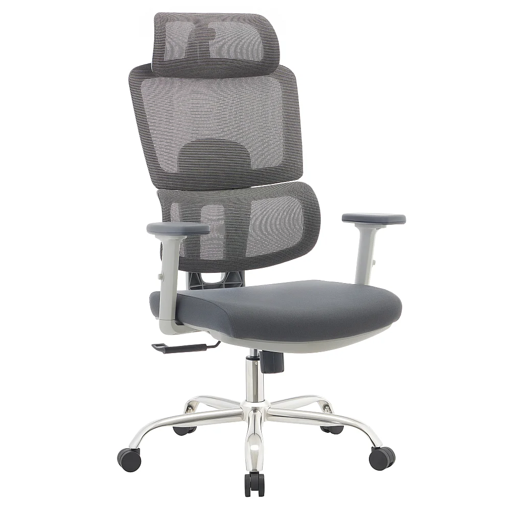 Kancelářské křeslo, šedá/chrom, BYRON