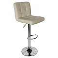 Barová židle, béžová ekokůže/chrom, KANDY 2 NEW