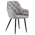 Designové křeslo, šedá Velvet látka, VERIO NEW
