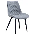 Židle, šedá ekokůže/černá, HARLAN