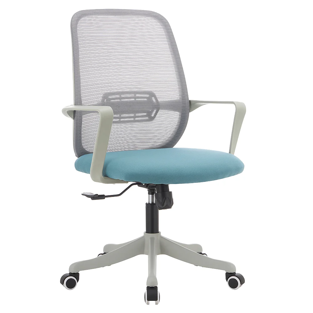 Kancelářské křeslo, šedá/modrá DERVIN