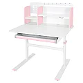 Rostoucí psací stůl, růžová/bílá, ADAN
