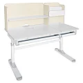 Rostoucí psací stůl, natural/bílá, LEDIN
