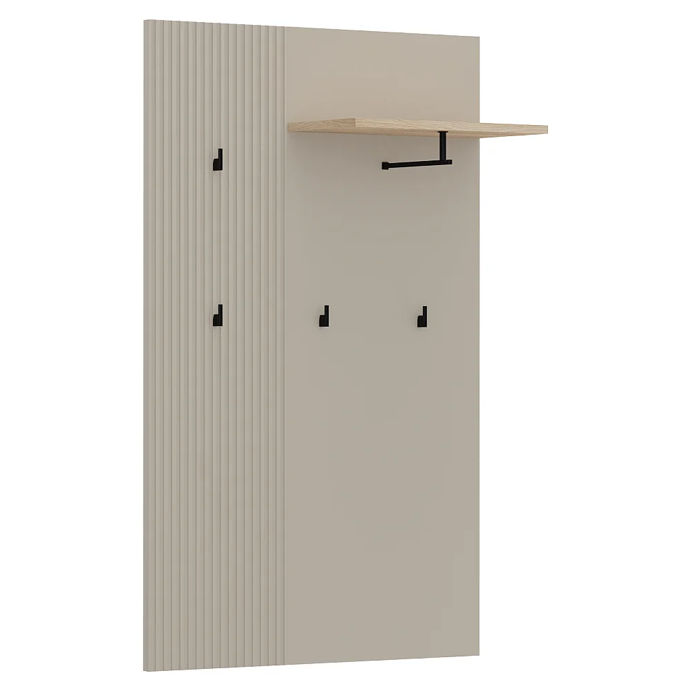 Věšákový panel 85, šedohnědá Taupe/dub silverjack, DOMCA