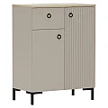 Komoda, šedohnědá Taupe/dub silverjack, DOMCA 2D1S