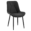 Jídelní židle, tmavě šedá/černá, DELTA