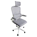 Kancelářské křeslo, šedá/bílá, FERIS