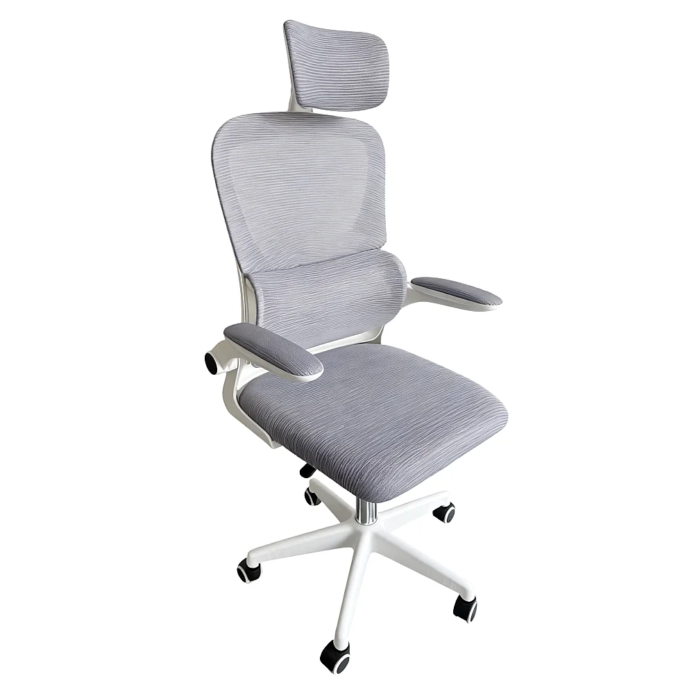 Kancelářské křeslo, šedá/bílá, FERIS