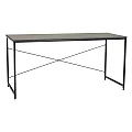 Psací stůl, beton/černá, 150x60 cm, MELLORA