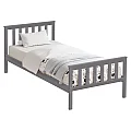 Postel s roštem, šedá, 90x200, ANATRA