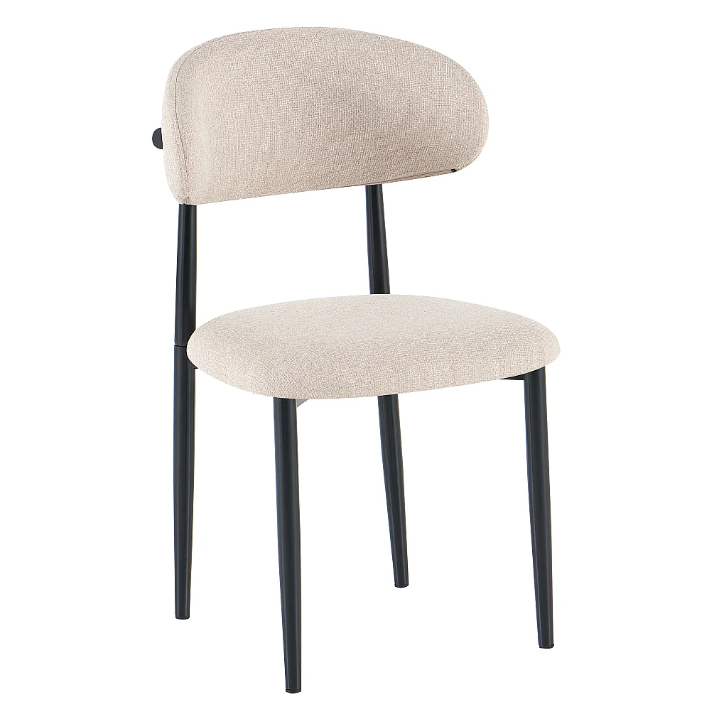 Jídelní židle, béžová látka/černá, ZAJDA TYP 1