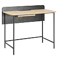 PC stůl, dub/černá, KOMPUS