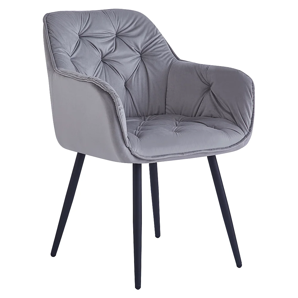 Designové křeslo, světlešedá Velvet  látka, FEDRIS 2 NEW