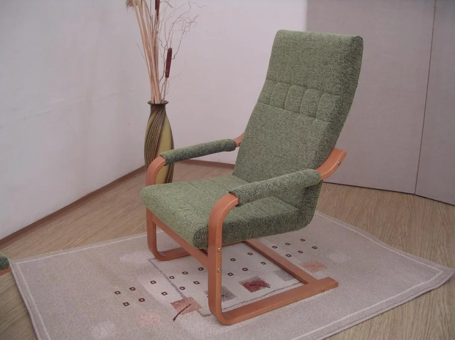 ROBIN - lehké čalouněné pohupovací křeslo látky A