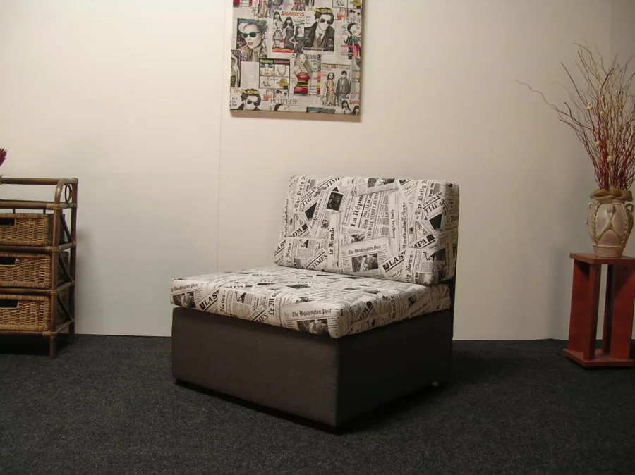 VIKTOR - celočalouněné rozkládací křeslo bez područek