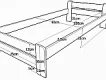 ANETKA - jednoduchá masivní postel (90, 160, 180 cm)