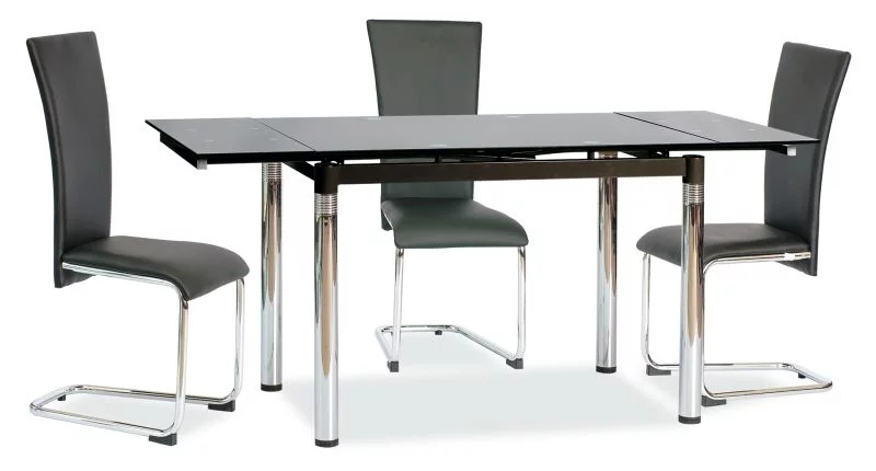 Stůl SI-5 - chrom / černá