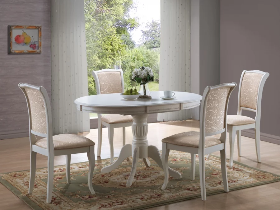 Jídelní stůl SI-72 bílá, ecru