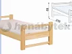 Lucas 100B jednolůžko  90x200 cm - buk cink