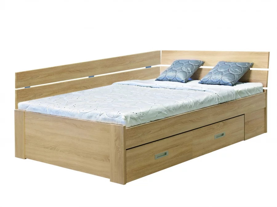 Francouzské lůžko AMÉLIE 140 a 120 rohové provedení