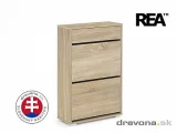 Dvouřadý výklopný botník - REA 2R UP dezény REA Standard