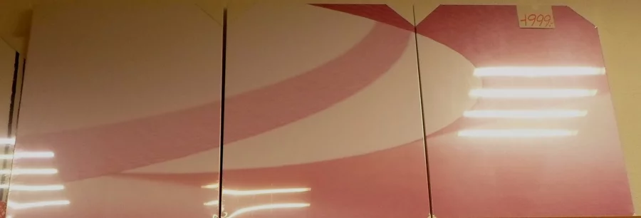 Trojdílný bílo-růžový obraz - SKLADEM POSLEDNÍ KUS