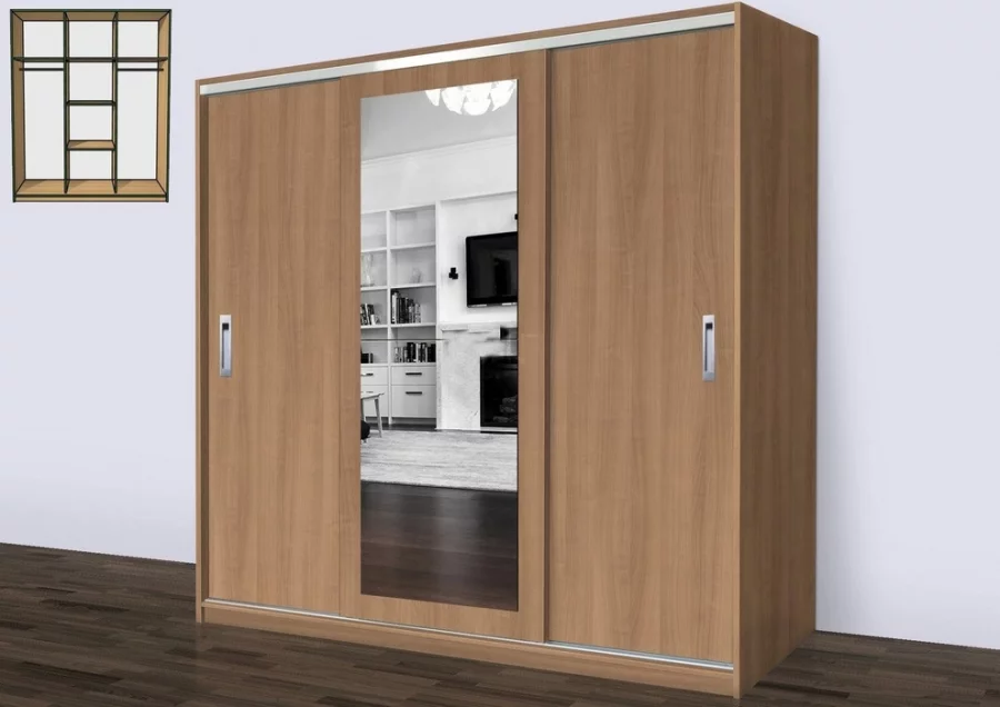 Šatní skříň ALENA 240 - bez zrcadla