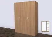 Šatní skříň JASMÍNA 120-150 bez zrcadla