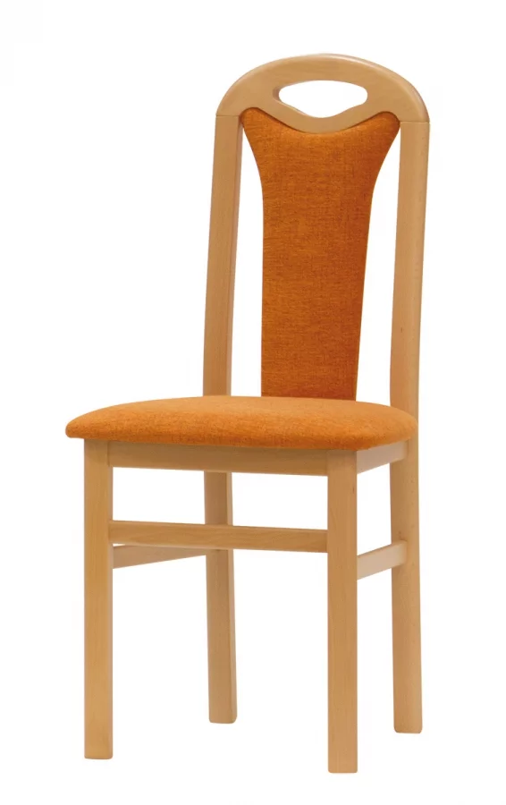 BERTA - dřevěná jídelní židle s čalouněným sedákem a opěradlem 