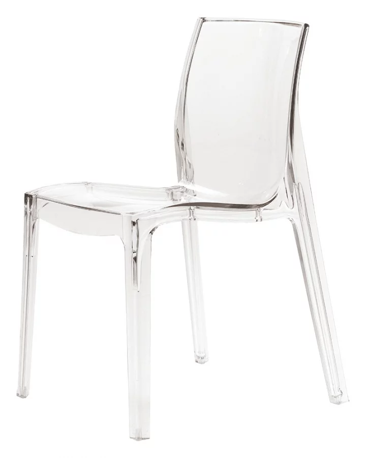 FEMME FATALE - elegantní transparentní jídelní židle