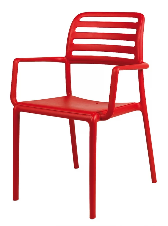 COSTA - odolná plastová jídelní židle-křesílko s područkami