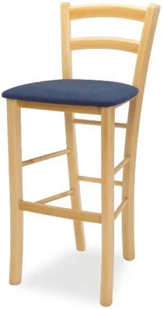 VENEZIA - masivní barová židle s polstrovaným sedákem vhodná do restaurací